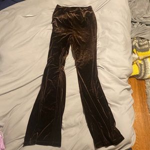 Velvet flare everyday pants
